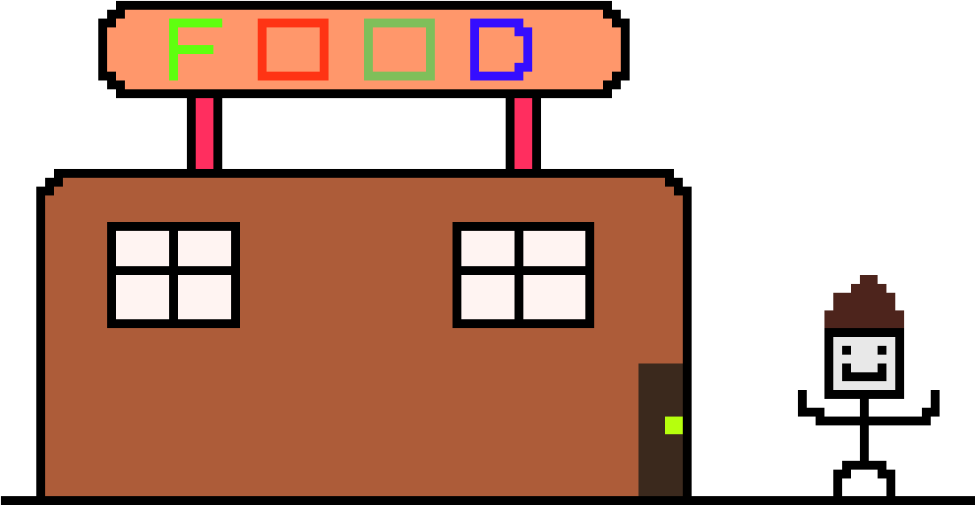 The Pixel Food Store (1100x680), Png Download