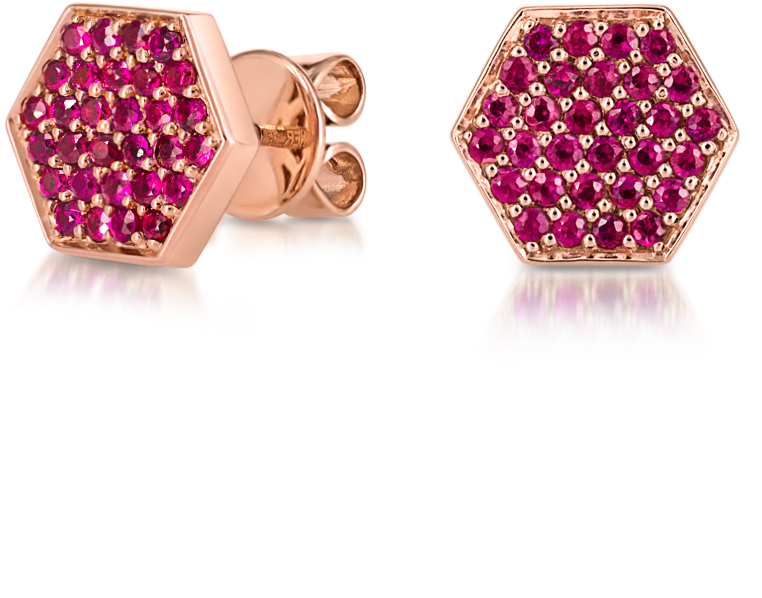 Sen Studs With Rubies - Ruby (1024x1024), Png Download