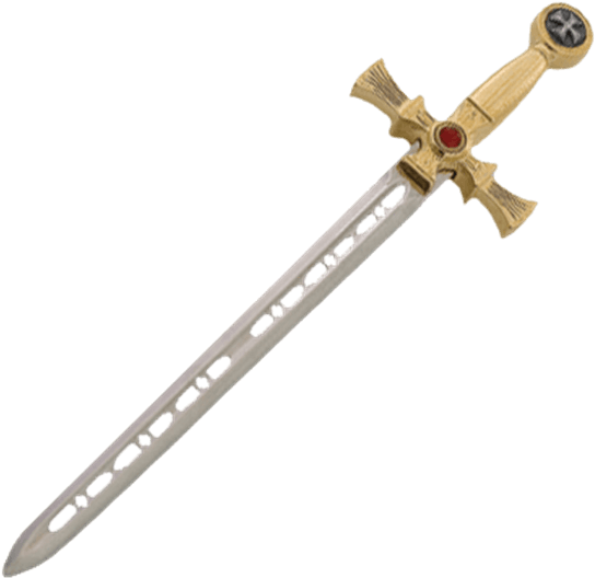 Miniature Gold Templar Knight Sword By Marto - Conan The Barbarian Weapons (555x555), Png Download