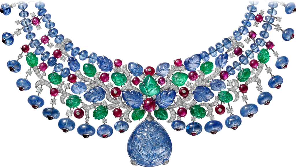High Jewellery Necklaceplatinum, Sapphires, Emeralds, - Картье Тутти Фрутти (1024x578), Png Download