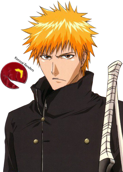 Ichigo Kurosaki Render 6 - Ichigo Kurosaki Face (427x596), Png Download