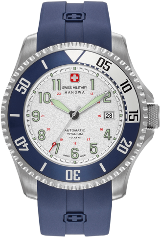 05 4284 15 001 - Swiss Military Hanowa Triton Automatic Watch Titanium (345x600), Png Download