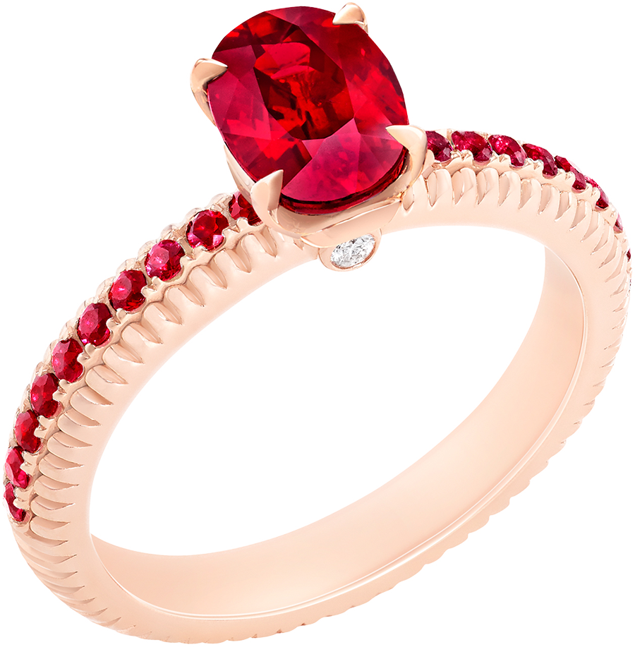 Rough Cut Jewel - Ring Engagement Ring Rose Gold (900x917), Png Download