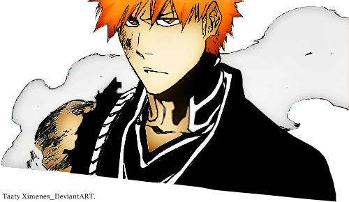 Ichigo Kurosaki Manga Color (500x290), Png Download