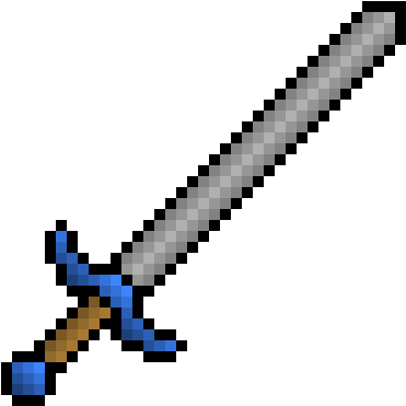 Sapphire Detailed Knight's Sword - Art Pixel Demon Sword (470x440), Png Download