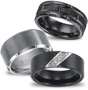 Strength, Style, Scratch-resistance - Black Titanium Wedding Band Ring (404x404), Png Download