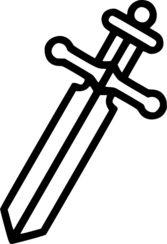 Sword Cross Battle Coop Game Blade Knight Comments - Vector Graphics (672x980), Png Download