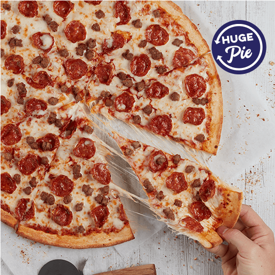The Big Pepperoni & Sausage - New Yorker Pizza Dominos (800x550), Png Download