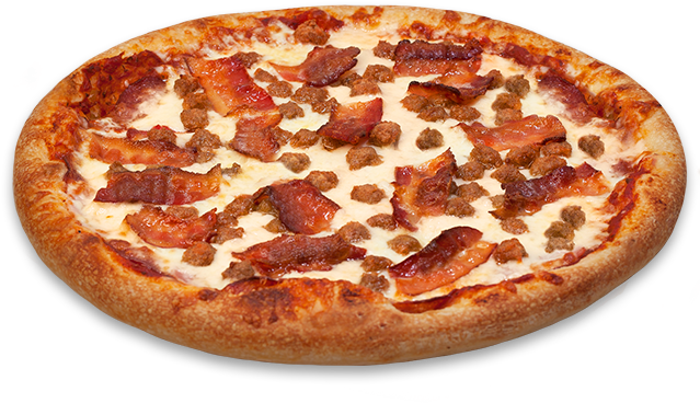 Meatsa Pizza - Pizza Top Down Png (640x400), Png Download