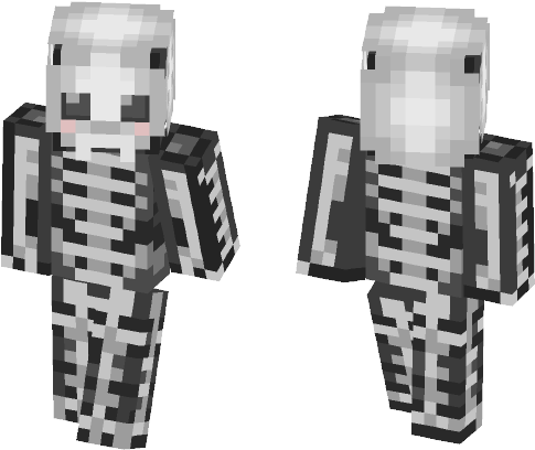 Cute Halloween Skeleton - Minecraft (584x497), Png Download