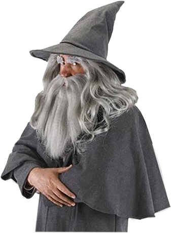 The Hobbit - Gandalf Hat - Lord Of The Rings Basic Costume (337x460), Png Download
