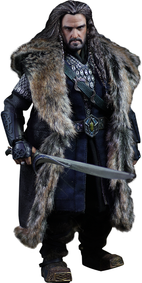84" The Hobbit Sixth Scale Figure Thorin Oakenshield - The Hobbit Thorin Oakenshield 1/6 Action Figure (480x932), Png Download