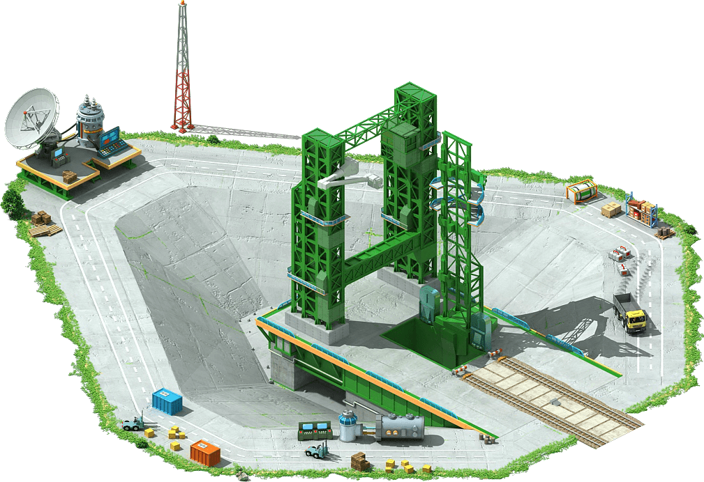 Spaceship Launchpad - Scale Model (1009x692), Png Download