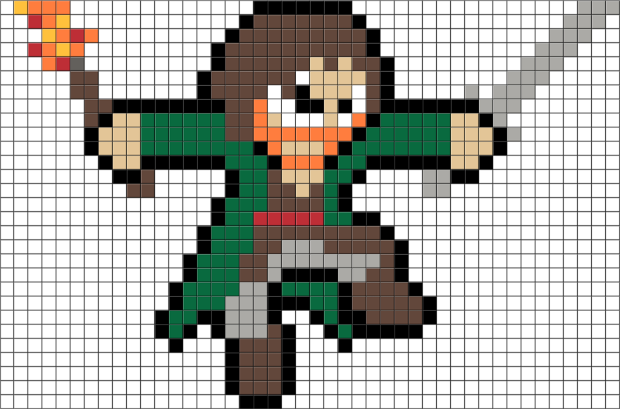 Lord Of The Rings Pixel Art (880x581), Png Download