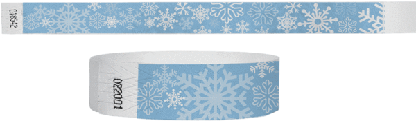 3/4 Tyvek Wristband Snow Flake - Tyvek (599x266), Png Download