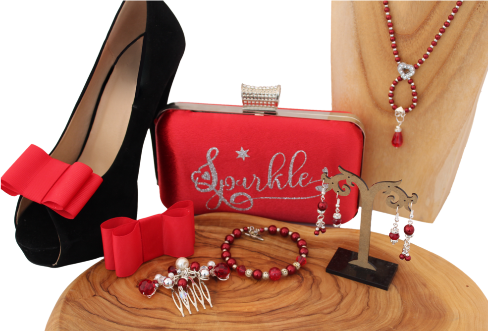 Red And Silver Party Accessories - Red (1000x667), Png Download