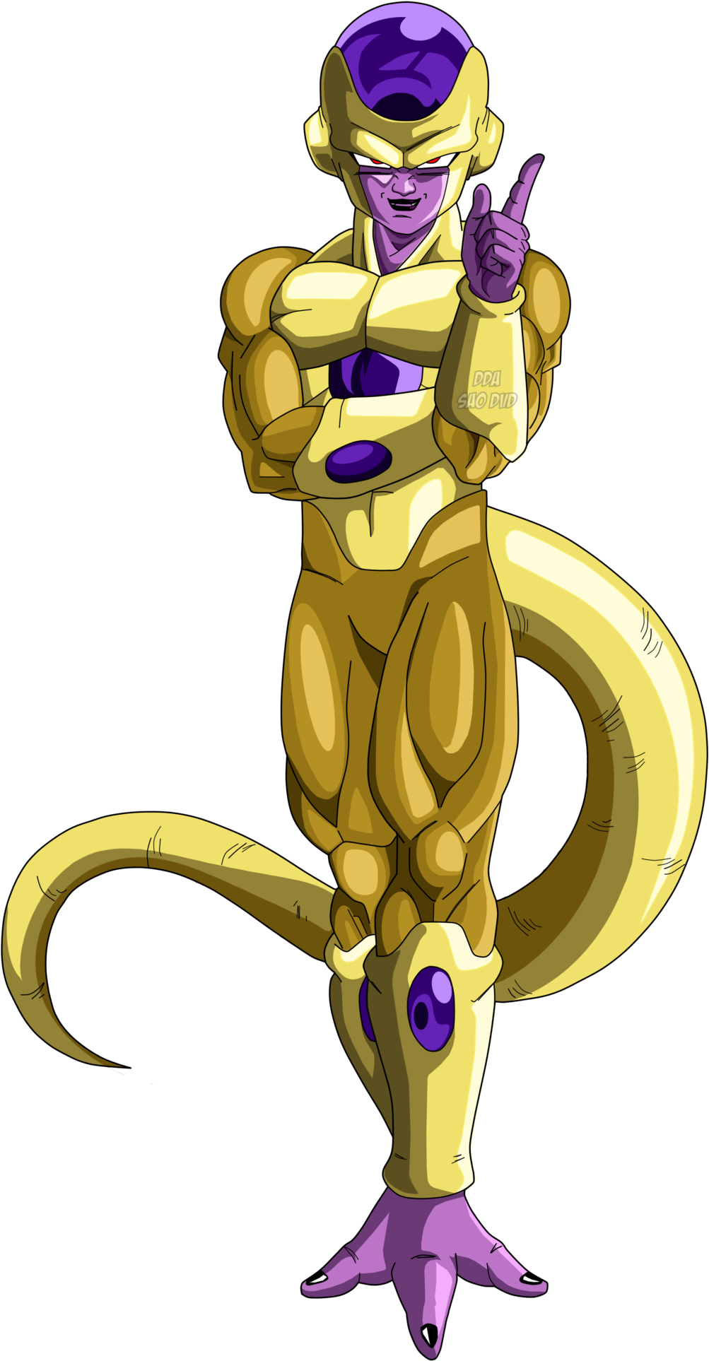 Golden Freezer Render By Saodvd-d8ufe1m - Golden Frieza Png (1024x2048), Png Download