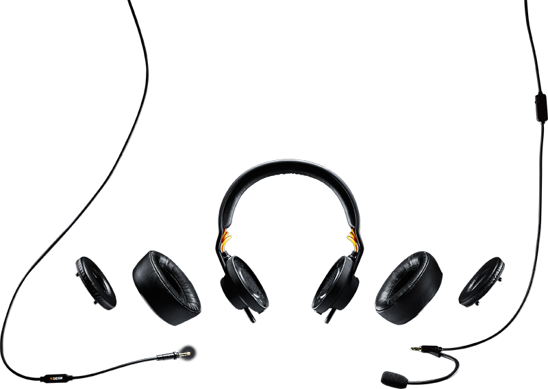 Gear Intro Headset Full - Fnatic Duel Modular Gaming Headset (800x568), Png Download