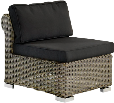 Wicker Patio Chair Png Picture - Outliv. Spain Loungebank 5-teilig Geflecht Inklusive (412x378), Png Download