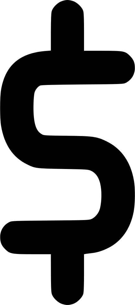 Dollar Sign Cash (434x980), Png Download