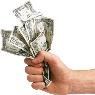Extra Cash - Cash In Hand Clip Art (365x373), Png Download