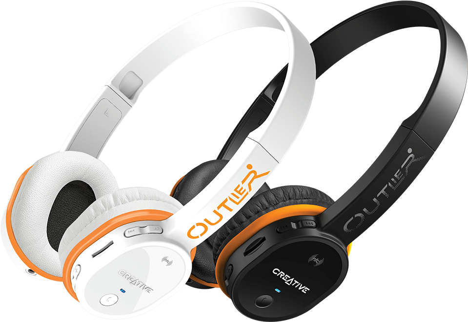 Feature Rich Wireless On Ear Headphones With Integrated - Creative Outlier (962x800), Png Download