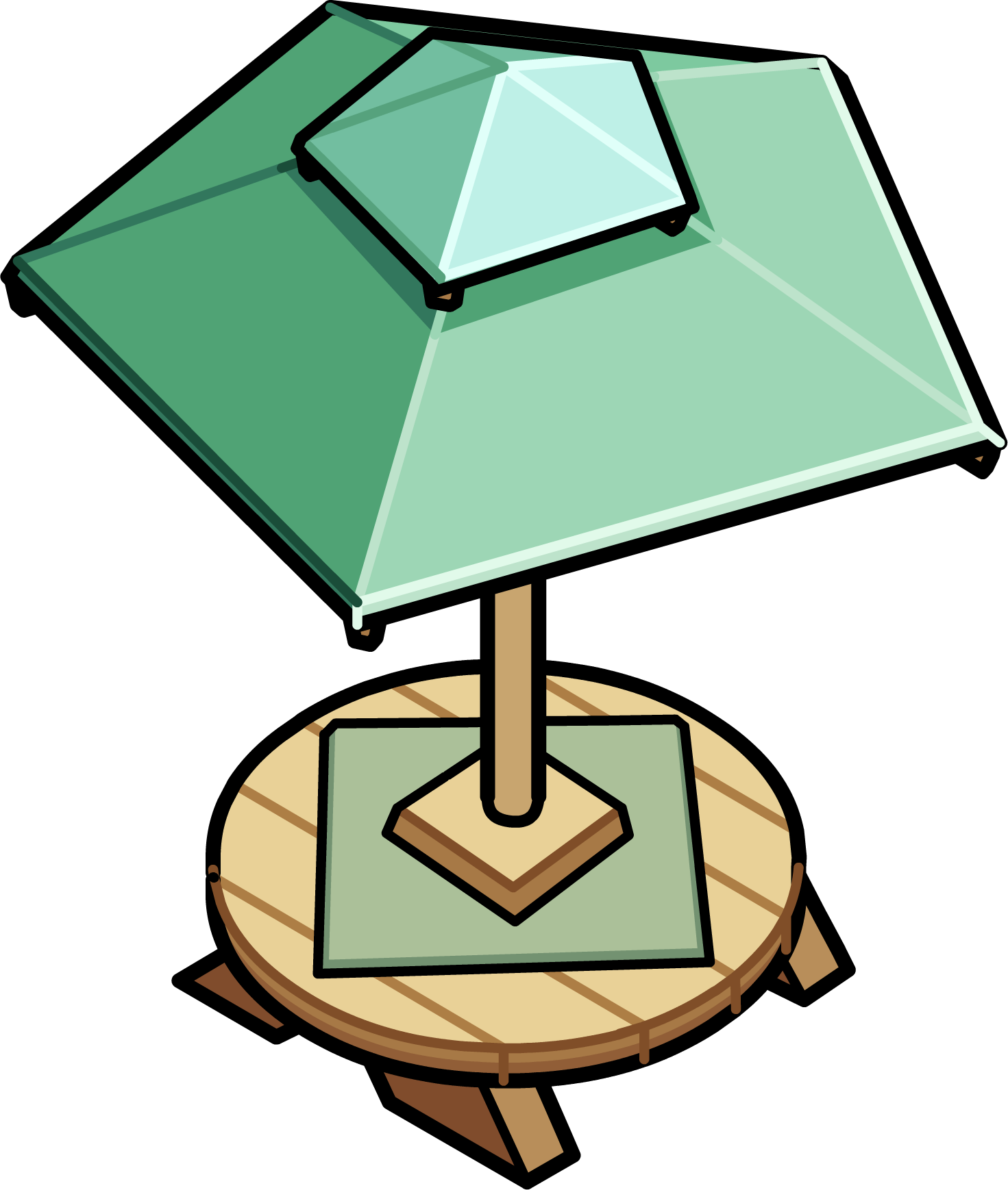 Patio Table - Club Penguin Wiki Patio Furni (1471x1738), Png Download