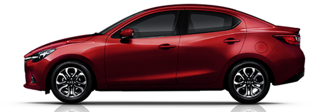 Mazda2 Sedan - Mazda2 Sedan Png (640x279), Png Download