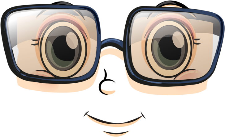 5 - Eyes With Glasses Png (800x519), Png Download
