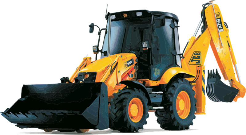 Heavy Machinery Tractor Loader Dig Yellow - Jcb Images Hd Png (618x340), Png Download