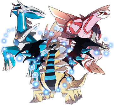 1 Shiny Legendary Pokemon - Shiny Dialga Palkia And Giratina (380x380), Png Download