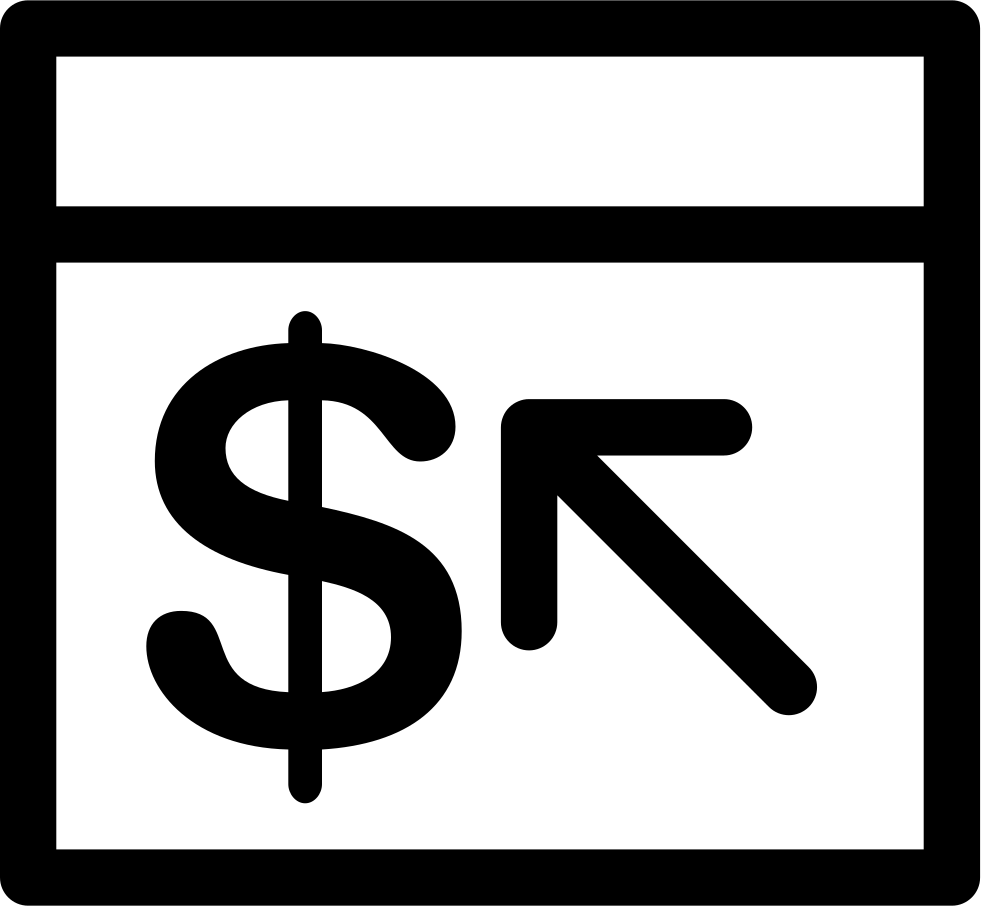 Browser Cash Symbol Thin Outline Inside A Circle Comments - Icon (981x906), Png Download