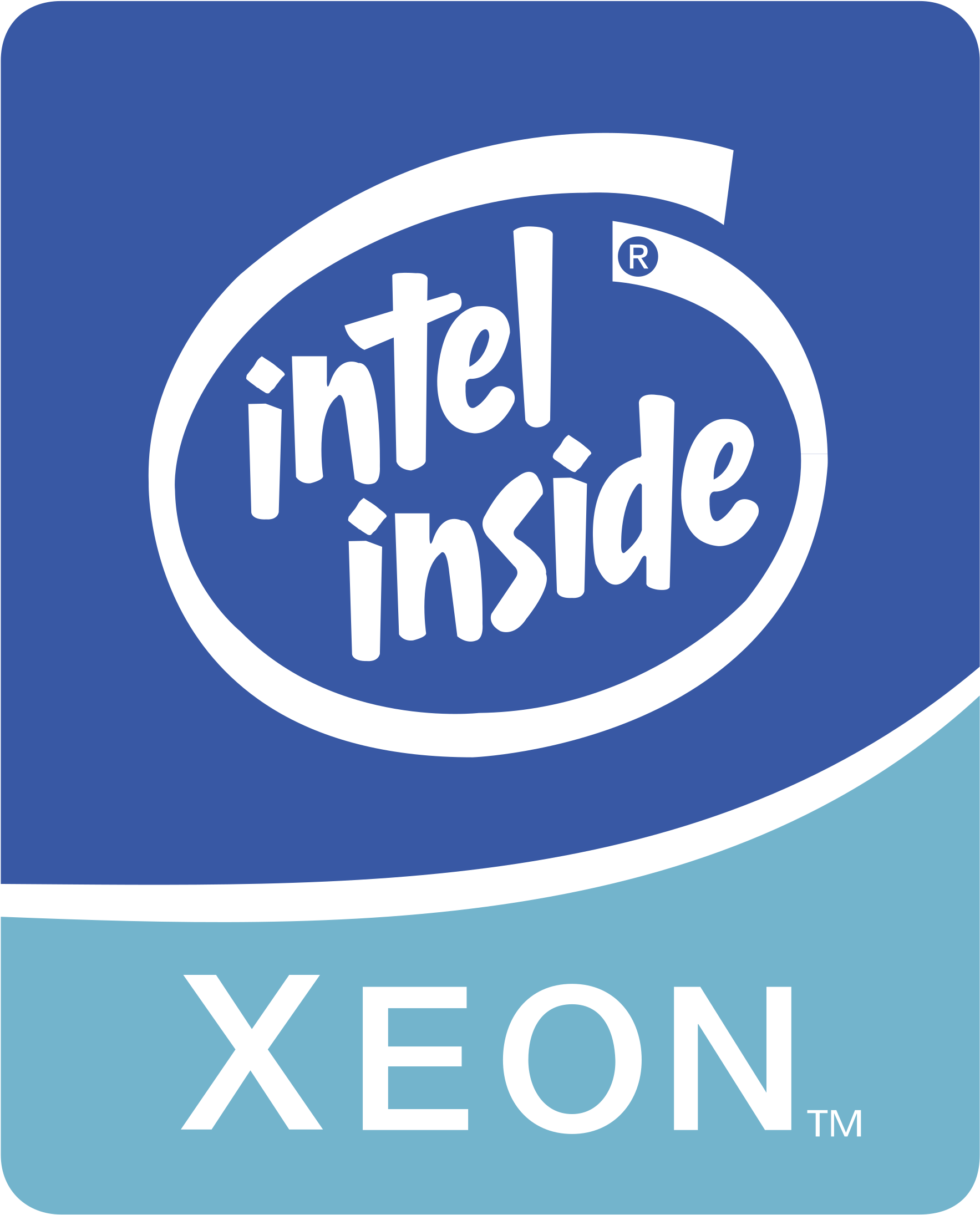 Xeon Processor Logo Png Transparent - Intel Inside Xeon Logo (2400x2400), Png Download