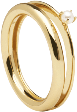 18k Gold Plated 925 Sterling Silver - Pd Paola Garçon Marion Ring An01-112 (480x480), Png Download