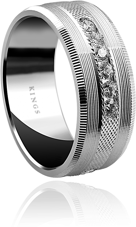 Kingsluxury Beautiful 10 Karat White Gold Wedding Band, (1200x988), Png Download