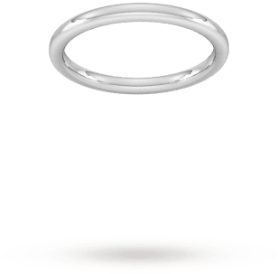 2mm Slight Court Heavy Wedding Ring In Sterling Silver - Dyrberg/kern (350x350), Png Download