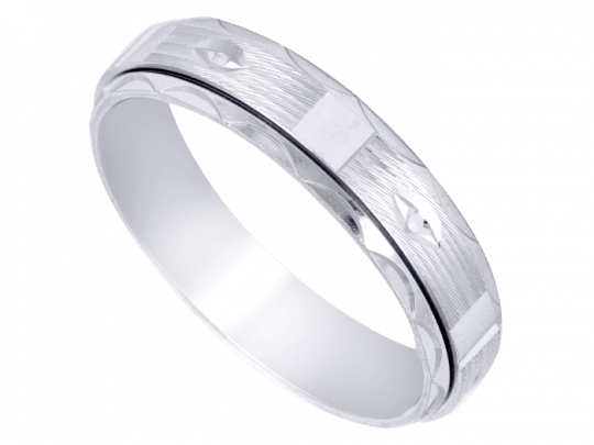 Stylish Spikes Silver Ring - Silver (540x405), Png Download