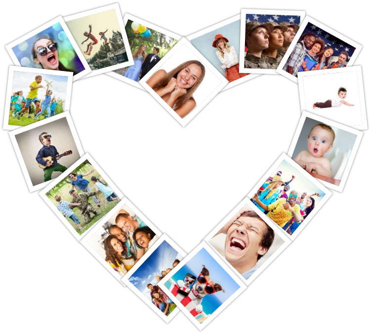 Heart Photo Collage Png (763x763), Png Download
