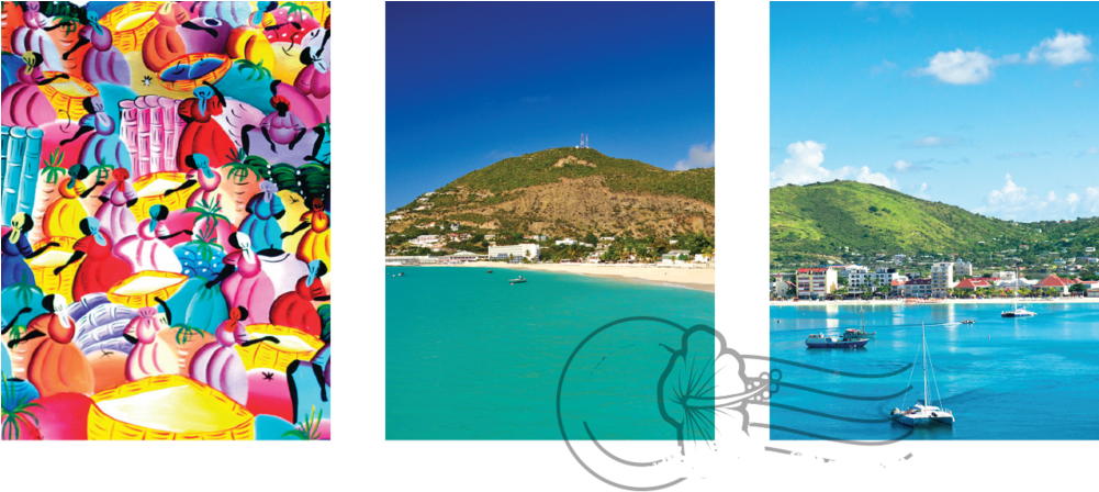 Ladyj Cruise Destination St Maarten Collage - Collage (1000x465), Png Download