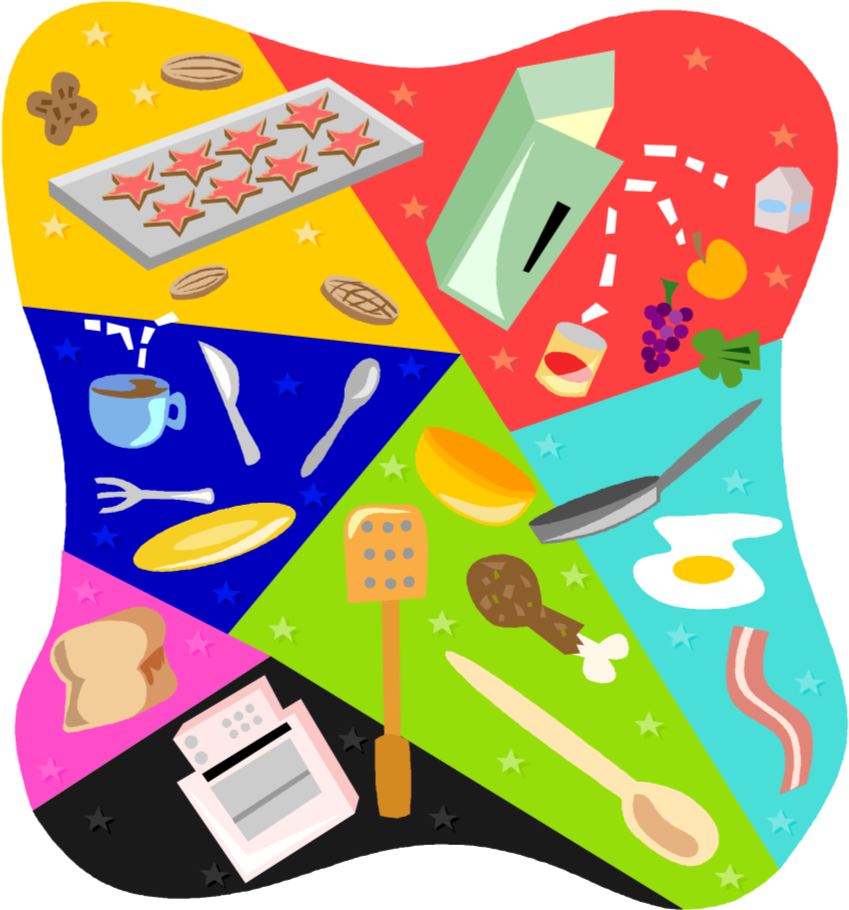 Cooking Collage - Sewing And Cooking (858x928), Png Download