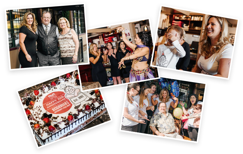 Neighbours 35th Anniversary Party Collage - Collage (856x555), Png Download