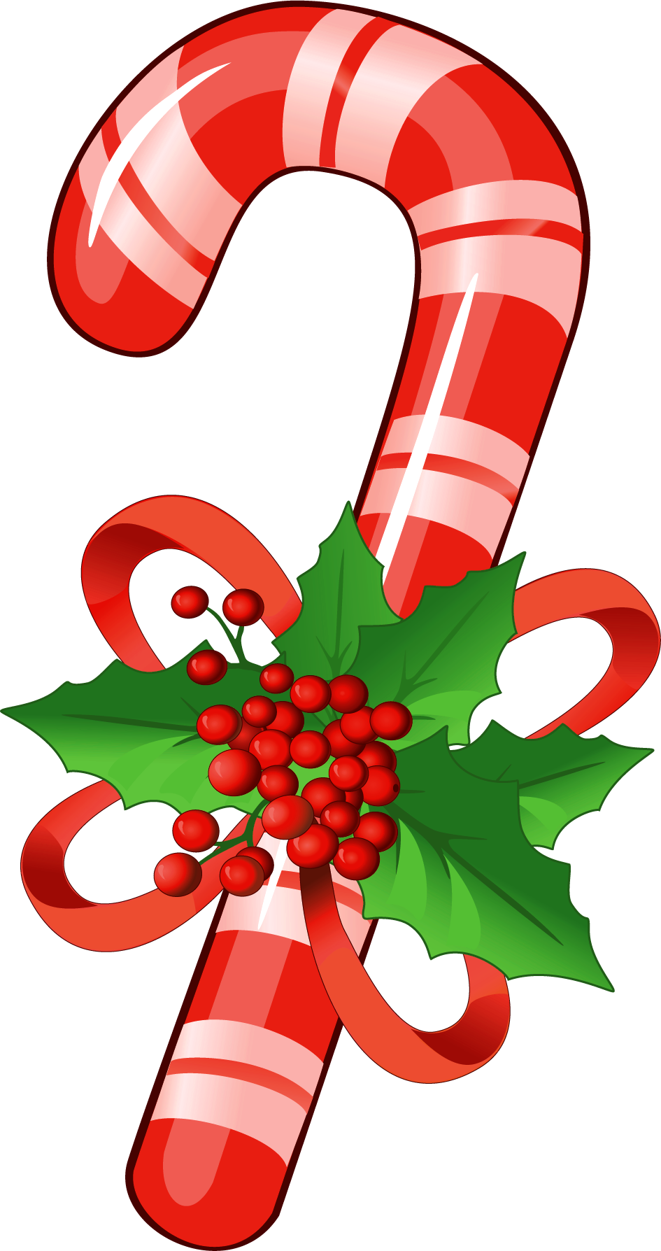 Candy Cane Clipart - Candy Cane Cartoon (945x1788), Png Download
