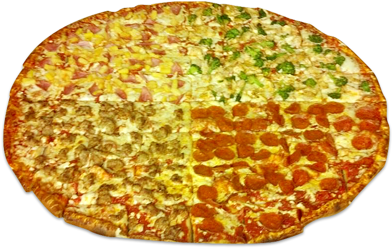 Large Pizza Portrait Of A Big Pizza - Big 30 Pizza Price (813x538), Png Download