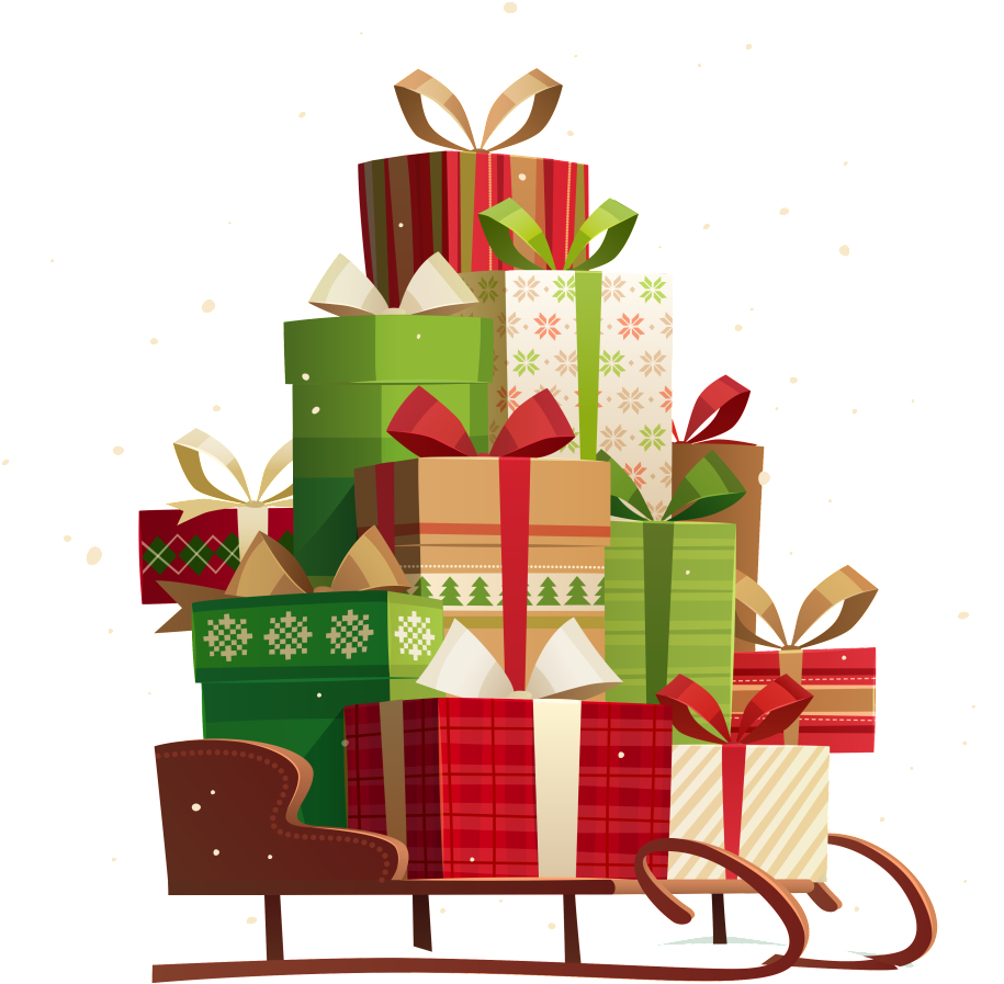 Christmas Various Gift Png - Vintage Weihnachtsgruß-karte Karte (1024x1024), Png Download