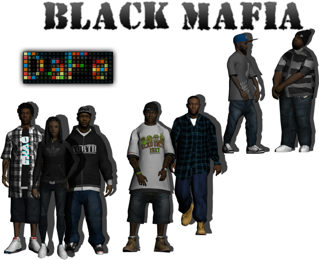 New Character Black Mafia For Gta San Andreas - Gta Sa Black Mafia Skins (700x525), Png Download
