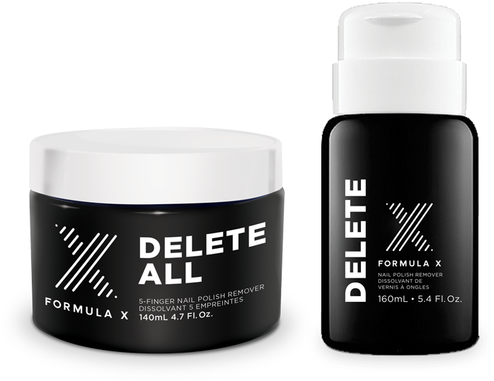 Download Formula X Delete All 5 Finger Nail Polish Remover PNG Image