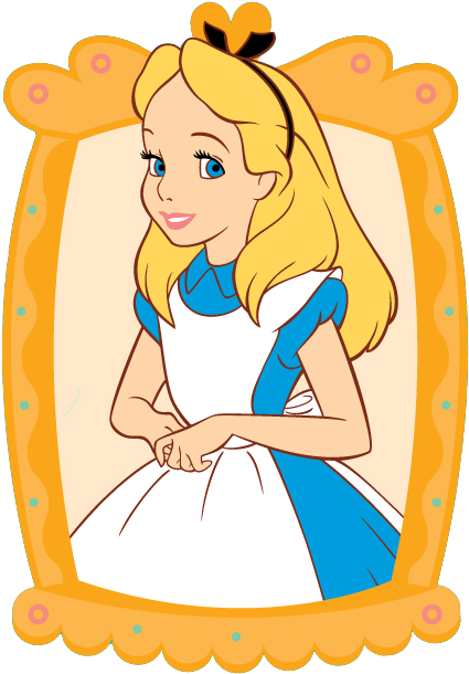 Friends Clipart Library Mickey Mouse S Pals Black Clipart - Alice In Wonderland Disney (443x627), Png Download