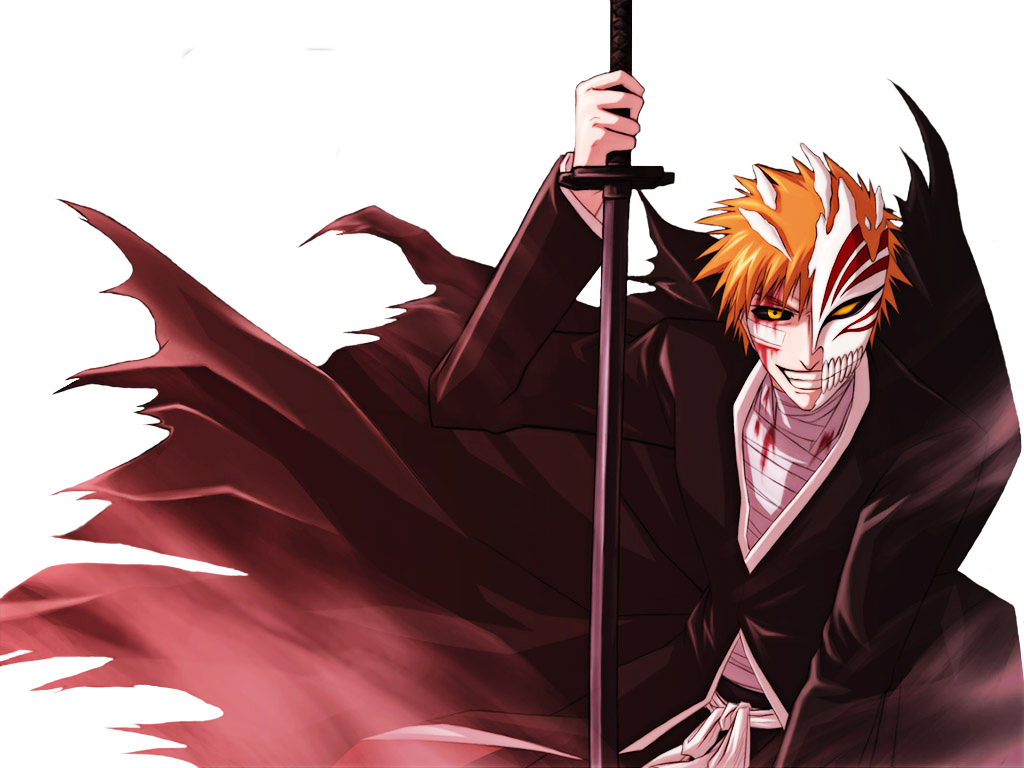 Bleach Ichigo - Ichigo Kurosaki Hollow Form 1 (1024x768), Png Download