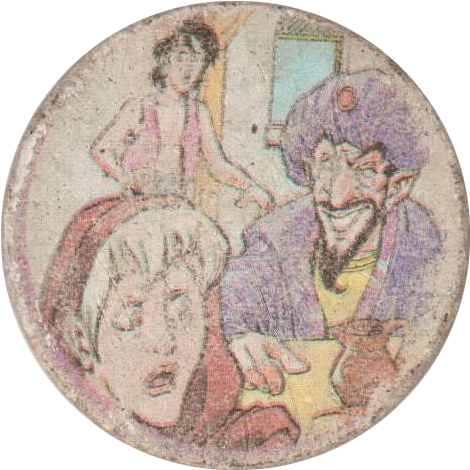 Aladino And The Magic Lamp - Embroidery (500x500), Png Download