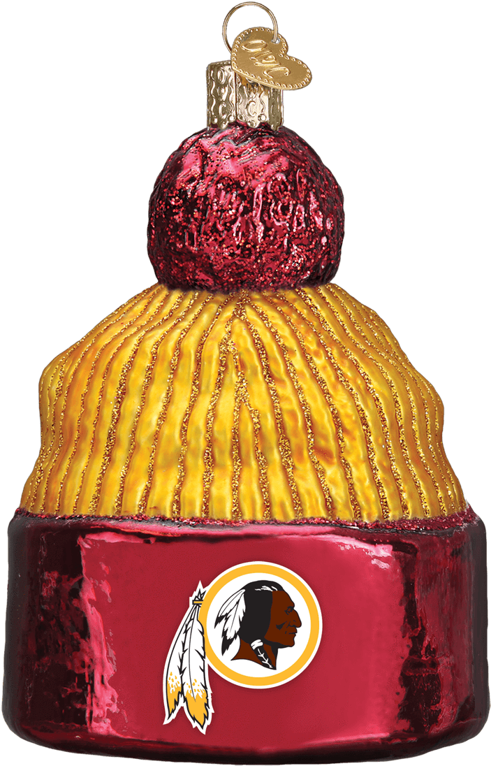 Washington Redskins Hand Blown Glass Beanie Ornament - Washington Redskins (1200x1200), Png Download